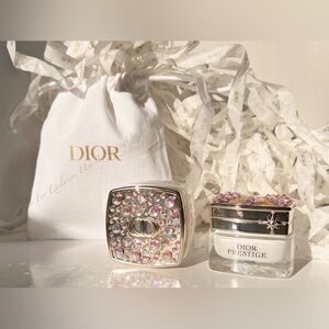 Dior Prestige La Crème BLING Rhinestone 15 ml 0.5 oz Travel Deluxe Mini DustBag